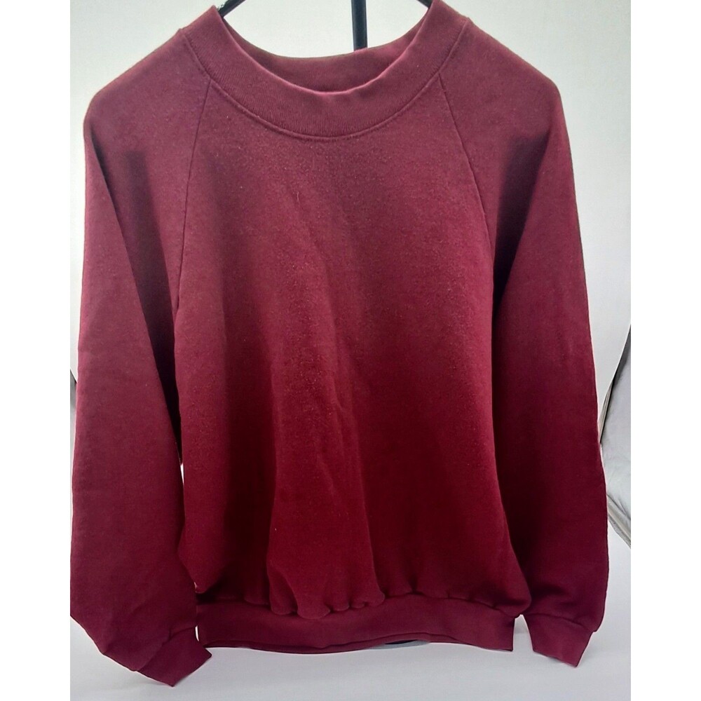 Vtg 90s Fruit of the Loom Blank Crewneck Sweatshirt 2XL Red Maroon Made in USA